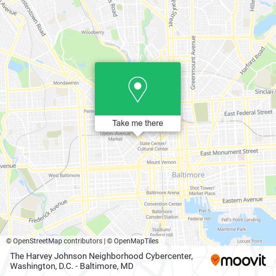The Harvey Johnson Neighborhood Cybercenter map