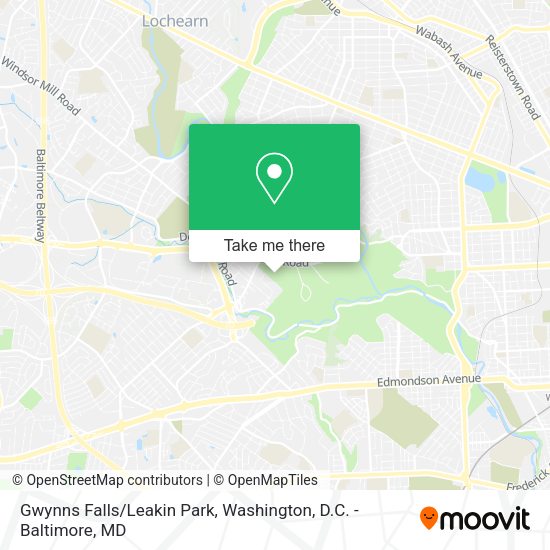 Gwynns Falls/Leakin Park map