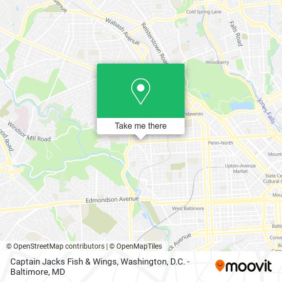 Captain Jacks Fish & Wings map