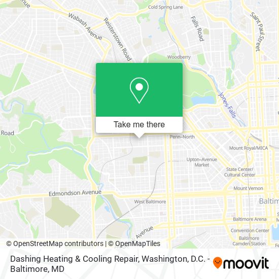 Dashing Heating & Cooling Repair map