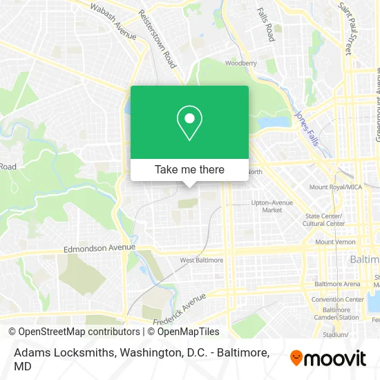 Adams Locksmiths map