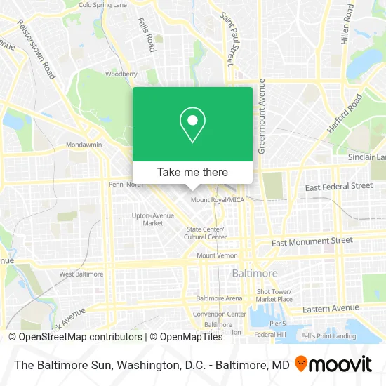 The Baltimore Sun map