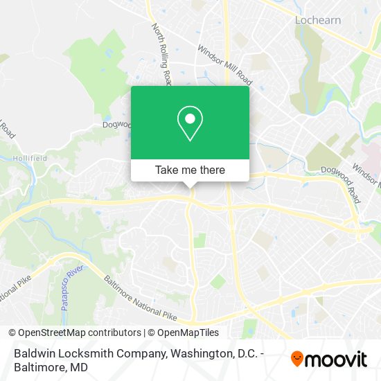 Mapa de Baldwin Locksmith Company