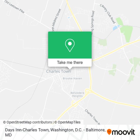 Days Inn-Charles Town map