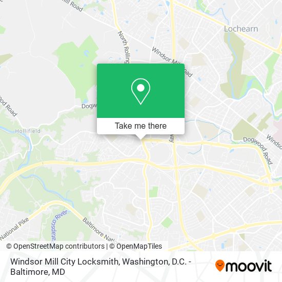 Mapa de Windsor Mill City Locksmith