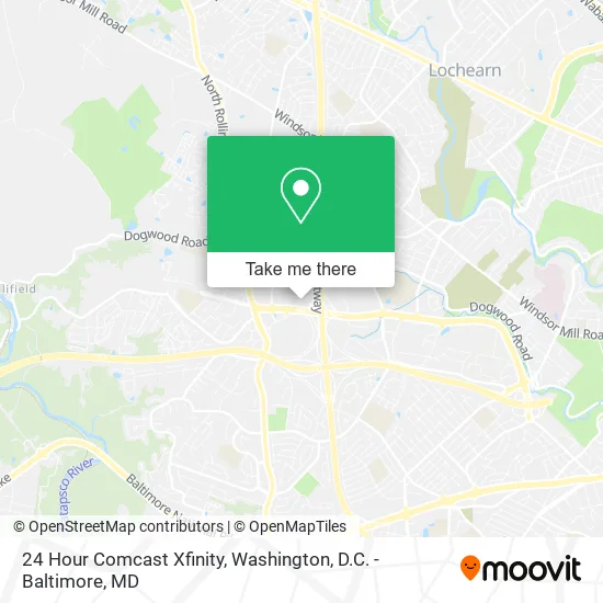 24 Hour Comcast Xfinity map