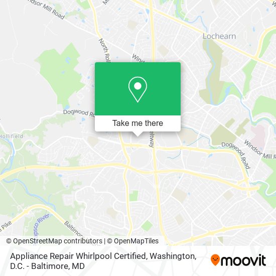 Appliance Repair Whirlpool Certified map