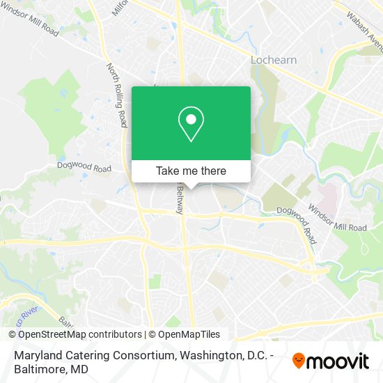 Mapa de Maryland Catering Consortium