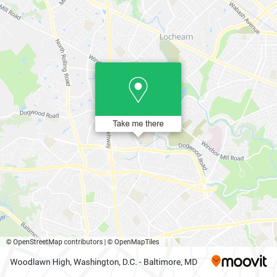 Woodlawn High map