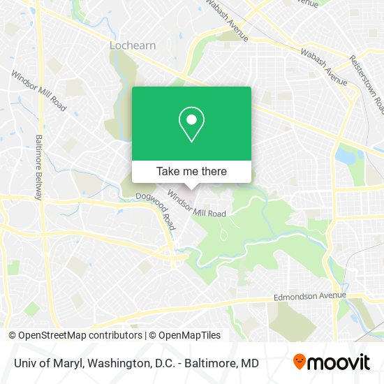Univ of Maryl map