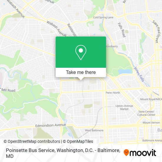 Mapa de Poinsette Bus Service