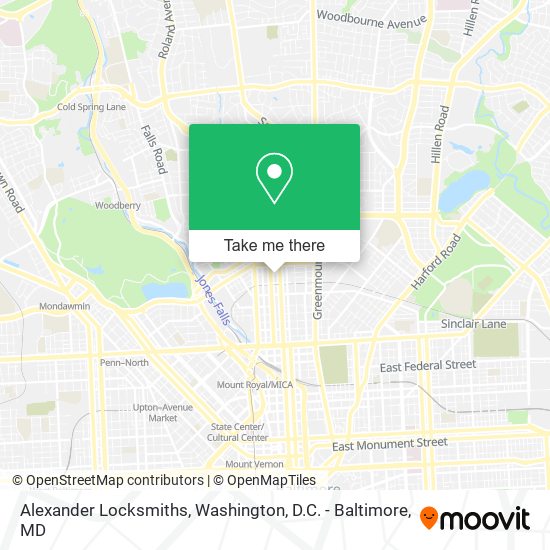 Mapa de Alexander Locksmiths