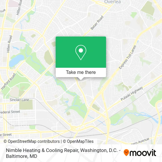 Nimble Heating & Cooling Repair map