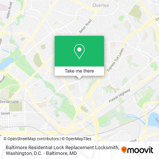 Mapa de Baltimore Residential Lock Replacement Locksmith