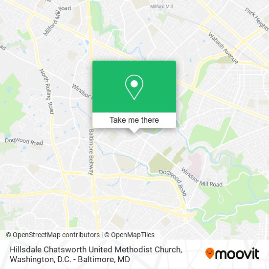 Hillsdale Chatsworth United Methodist Church map