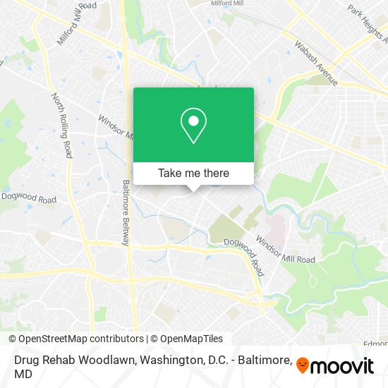 Mapa de Drug Rehab Woodlawn