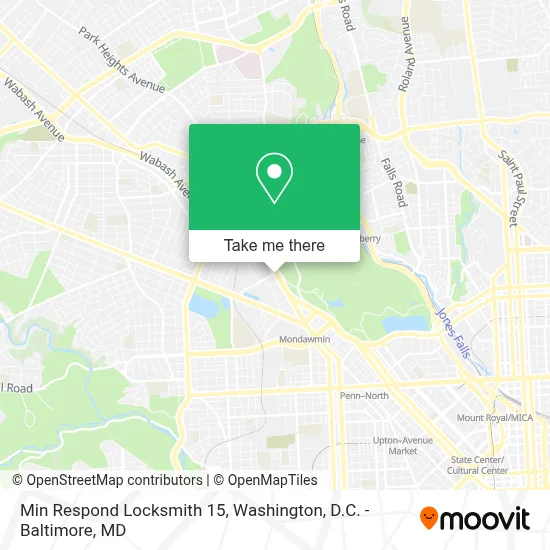 Min Respond Locksmith 15 map