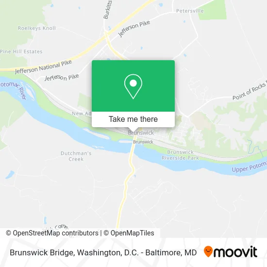 Brunswick Bridge map
