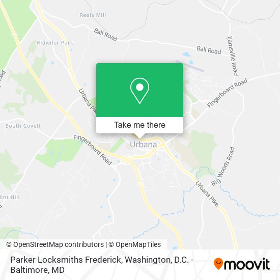 Parker Locksmiths Frederick map