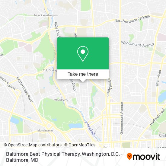 Baltimore Best Physical Therapy map