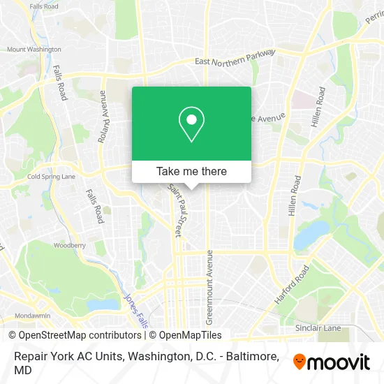 Repair York AC Units map