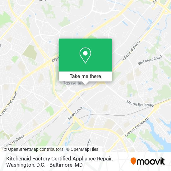 Kitchenaid Factory Certified Appliance Repair map