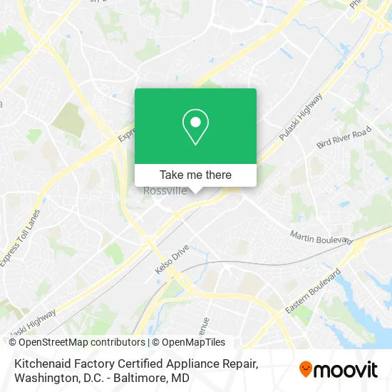 Mapa de Kitchenaid Factory Certified Appliance Repair