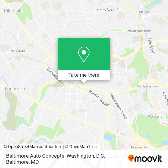 Baltimore Auto Concepts map