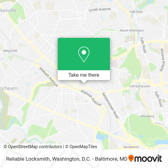 Reliable Locksmith map