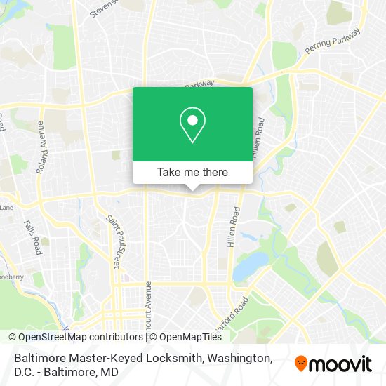 Mapa de Baltimore Master-Keyed Locksmith