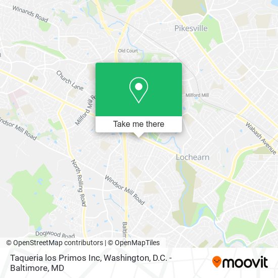 Taqueria los Primos Inc map
