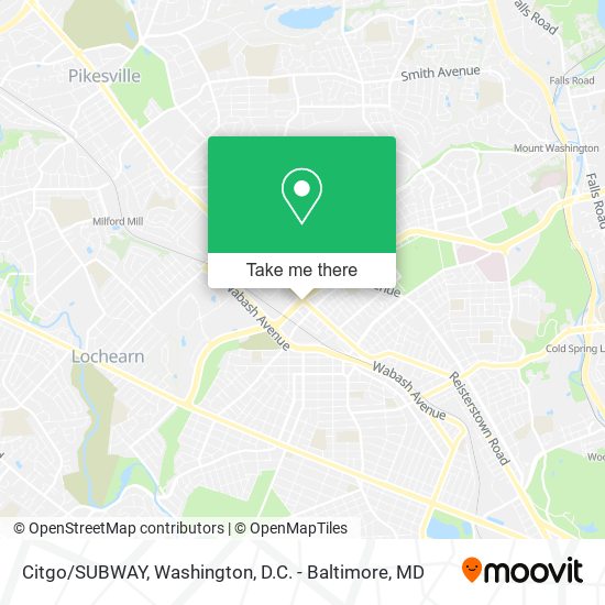 Mapa de Citgo/SUBWAY
