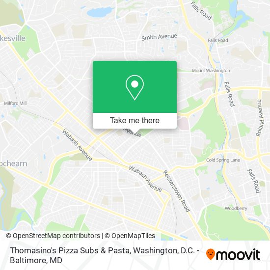 Thomasino's Pizza Subs & Pasta map