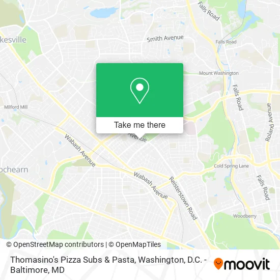 Mapa de Thomasino's Pizza Subs & Pasta