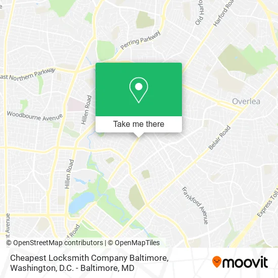 Mapa de Cheapest Locksmith Company Baltimore