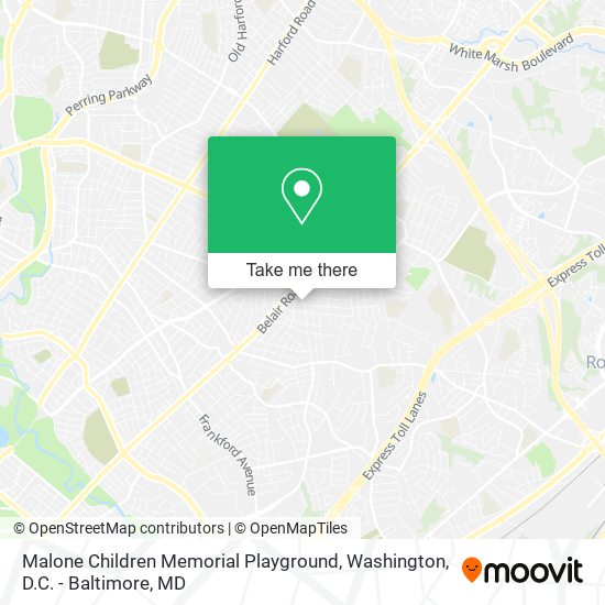 Malone Children Memorial Playground map