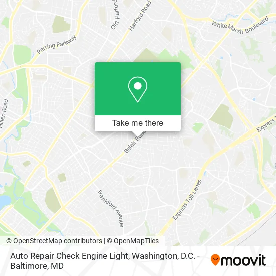 Auto Repair Check Engine Light map