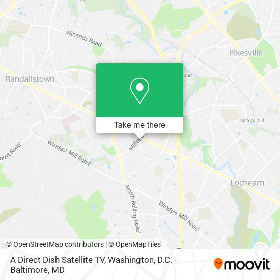 A Direct Dish Satellite TV map