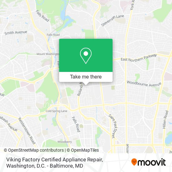 Viking Factory Certified Appliance Repair map