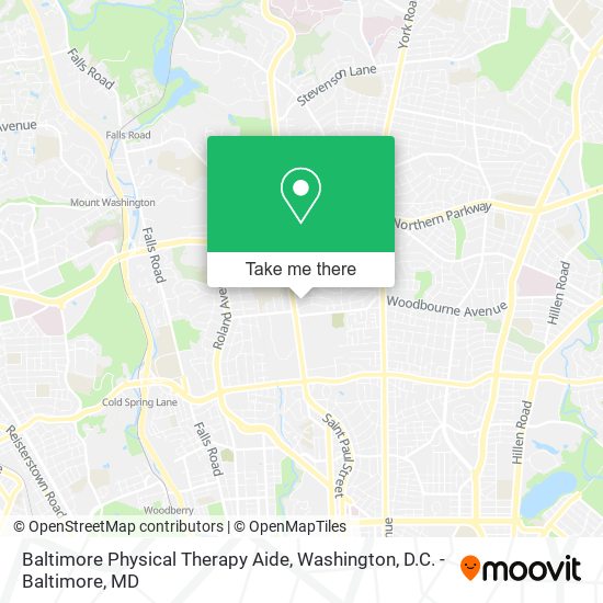 Baltimore Physical Therapy Aide map
