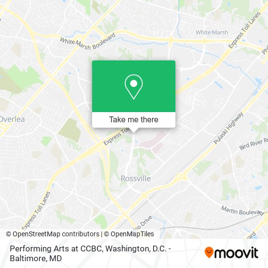 Mapa de Performing Arts at CCBC