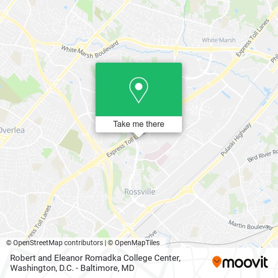 Mapa de Robert and Eleanor Romadka College Center