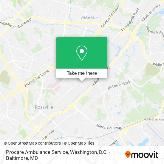 Mapa de Procare Ambulance Service