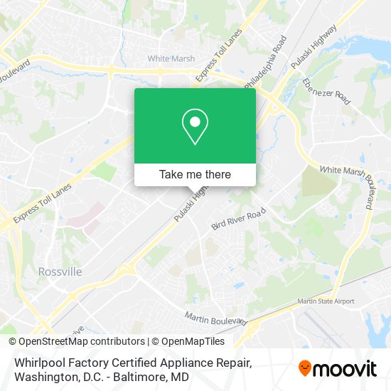 Whirlpool Factory Certified Appliance Repair map