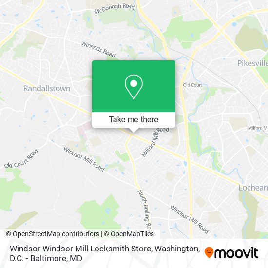 Windsor Windsor Mill Locksmith Store map