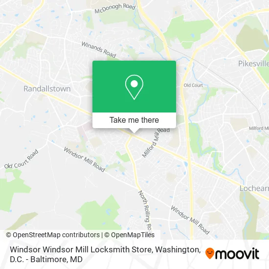 Windsor Windsor Mill Locksmith Store map