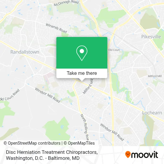 Disc Herniation Treatment Chiropractors map
