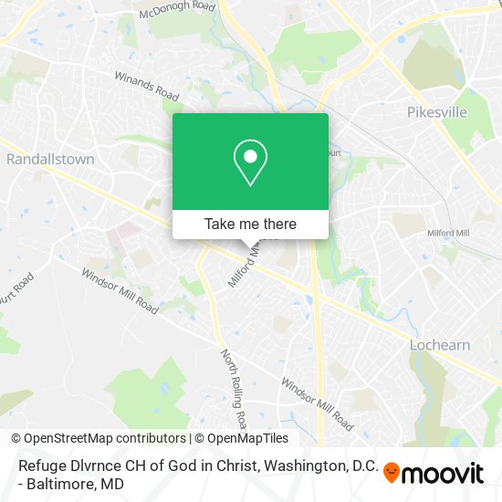 Refuge Dlvrnce CH of God in Christ map