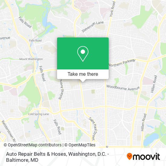 Auto Repair Belts & Hoses map