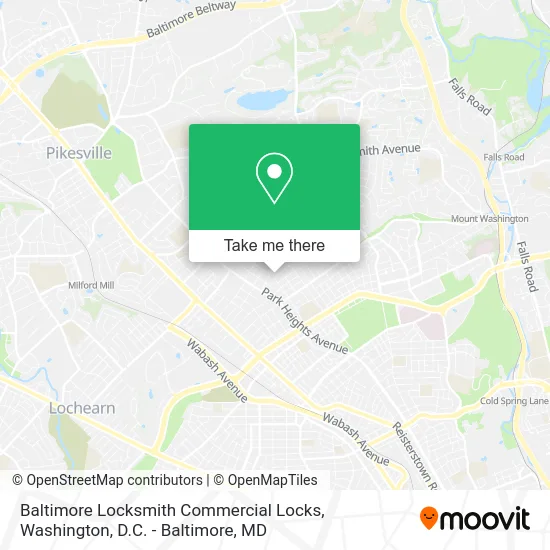 Baltimore Locksmith Commercial Locks map